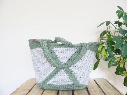 Geometric Basket Bag