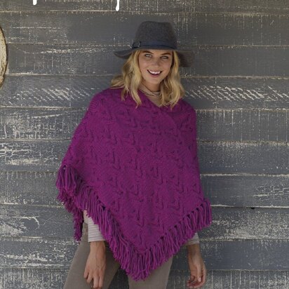 Poncho in Hayfield Chunky with Wool - 7810- Downloadable PDF