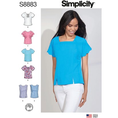 Simplicity S8883 Misses Tops - Sewing Pattern