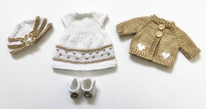 Dolls clothes knitting pattern - 19074