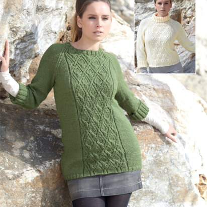 Tunic and Sweater in Sirdar Wool Rich Aran - 7188