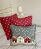 Winter Cottages Crochet Cushion