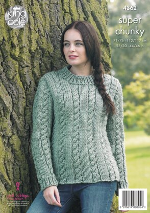 Sweater and Waistcoat in King Cole Big Value Super Chunky - 4362 - Downloadable PDF