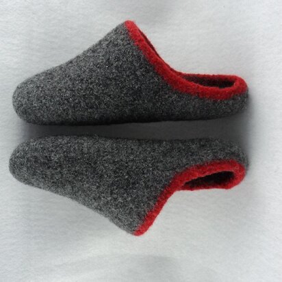 Men's Scuff Felted Slippers Knit Pattern