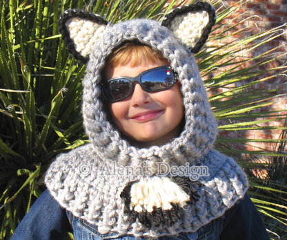Grey Wolf Hooded Cowl