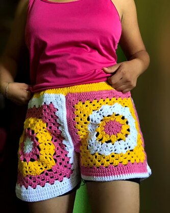 Easy Breezy Granny Square Shorts.