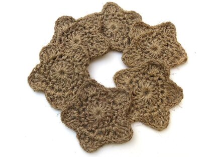 Star hemp coasters