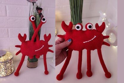 Crochet pattern red crab, Crochet pattern Sea creature, Crochet pattern amigurumi crab, crochet pattern sea animals, lobster décor