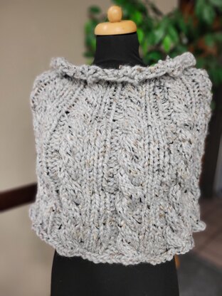 Twisted Cabled Poncho