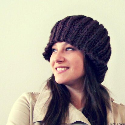 Knit Beret, Slouchy Hat - knitting pattern