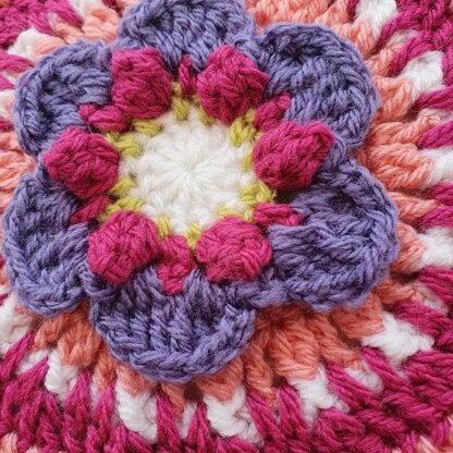 Colour Burst Flower Blanket