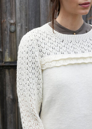 Cora - Sweater Knitting Pattern in Debbie Bliss Rialto 4 ply - Downloadable PDF