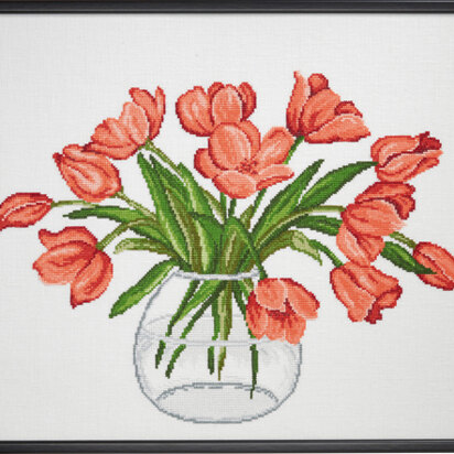Permin Tulips Cross Stitch Kit - 58 x 42 cm