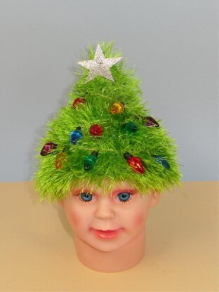 Childrens Easy Christmas Tree Beanie Hat