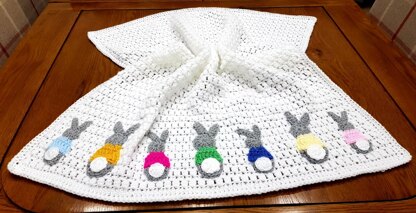 White Bunny Parade Blanket