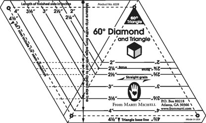 Marti Michell 60-degree Diamond Quilting Template