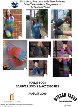 Scarves, Socks & Accessories in Wisdom Yarns Poems