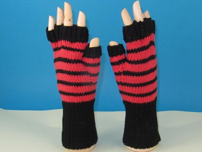 Easy Stripe Short Finger Gloves