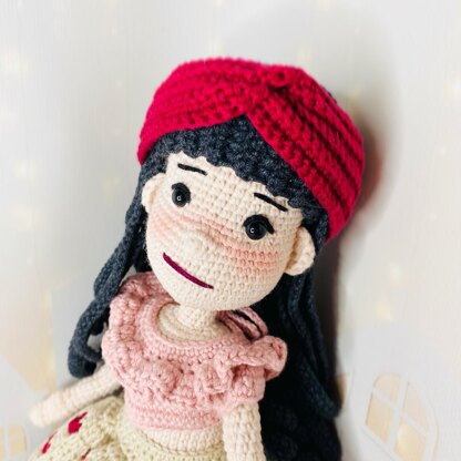 Crochet doll pattern amigurumi, Crochet doll with clothes pattern Crochet  pattern by Oxana Tim