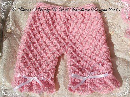 ‘Pearly Princess’ knitting pattern for 16-22” doll/newborn/0-3m baby