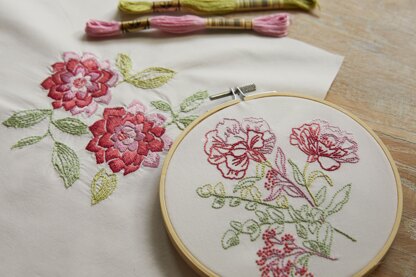 DMC Mindful Making: The Calming Carnations Printed Embroidery Kit 