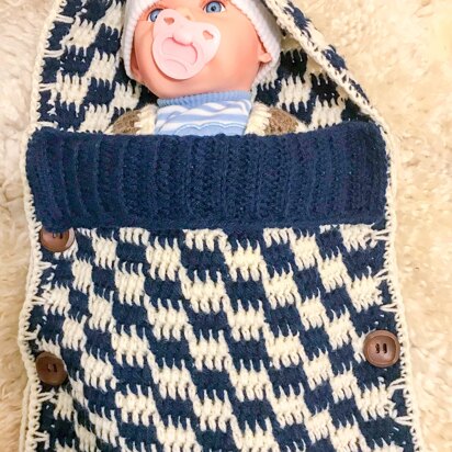 Hooded Checkered Baby Sleep Sack