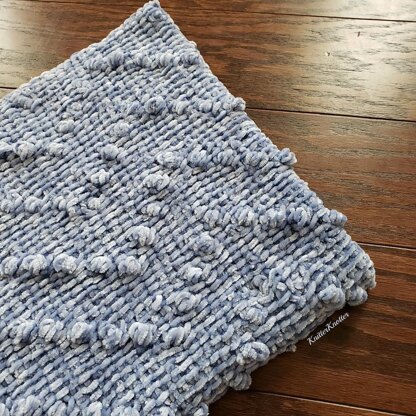 'All Bobbled Up' baby blanket