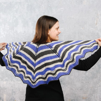 953 Larkspur - Shawl Knitting Pattern for Women in Valley Yarns Montague