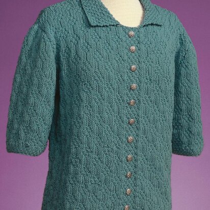 Moss Diamond Pullover in 2 Sleeve Lengths #135