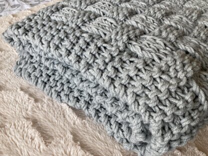 Chunky basket weave online crochet blanket