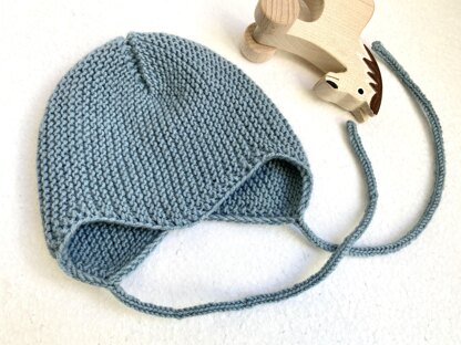 Pattern: knitted toddler hat, bonnet baby hat, easy pattern - digital pattern