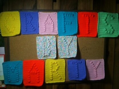 Alphabet Letters  A to Z for Baby Blanket