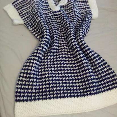 Polo Dress Houndstooth Stitch