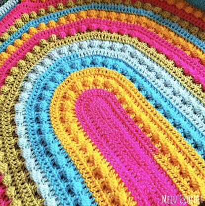 Lollipop Rainbow Blanket by Melu Crochet