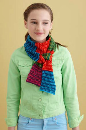 Slip Stitch Scarf in Lion Brand Bonbons Cotton - L20680