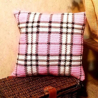 Pink Plaid PIllow