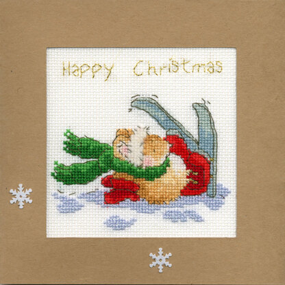 Bothy Threads Apres Ski Christmas Card Cross Stitch Kit - 10cm x 10cm
