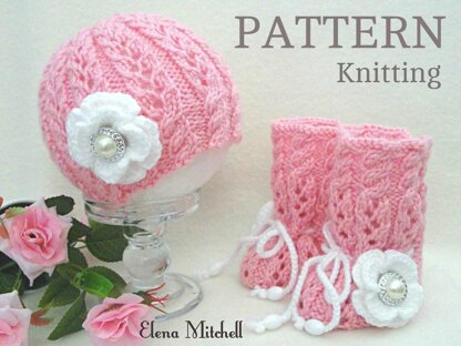 Baby Shoes Baby Cap Knitted Baby Set by Elena Mitchell