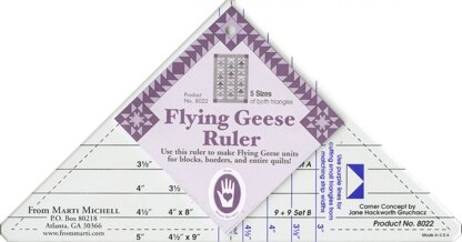 Marti Michell Ruler Flying Geese Quilting Template