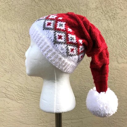 Holiday Colorwork Hat (Beanie/ Santa Hat)