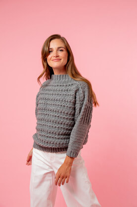 Cinnamon Swirl Sweater - Free Jumper Crochet Pattern for Women in Paintbox  Yarns Wool Blend Worsted - Downloadable PDF