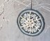 Frozen Snowflake hanging ornament