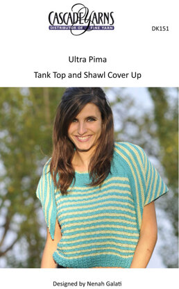 Tank Top and Shawl Cover Up in Cascade Ultra Pima - DK151 - Free PDF