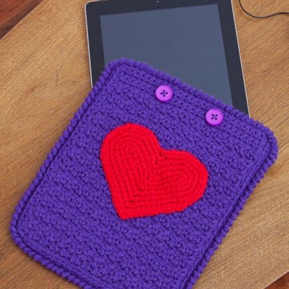 Love My iPad Case in Red Heart With Love Solids - LW2982