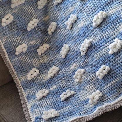 Linen Stitch Stripes Crochet Blanket in Bernat Forever Fleece