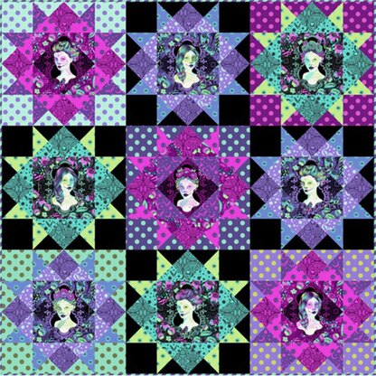 Tula Pink Family Portrait Quilt - Downloadable PDF