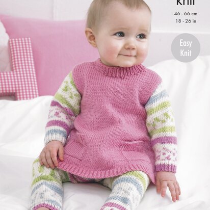 Tunic, Cardigan and Leggings in King Cole Cherish DK & Cherished DK - 4203 - Downloadable PDF