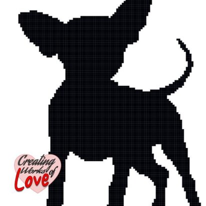 Chihuahua Dog Silhouette Stitch Graph