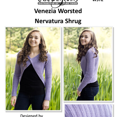 Nervatura Shrug in Cascade Yarns Venezia Worsted - W572 - Downloadable PDF