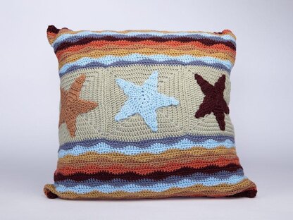 Starfish in the waves blanket and cushion set